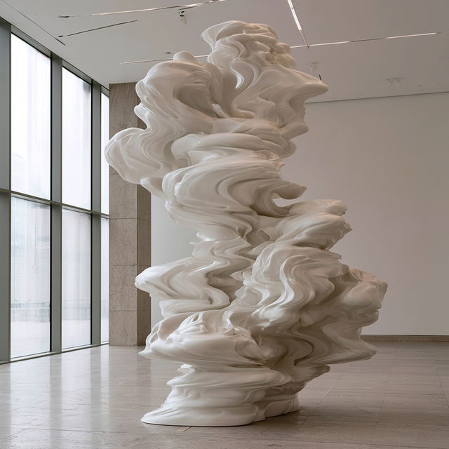 Tony Cragg style, Midjourney V8.2, render 2 of 4