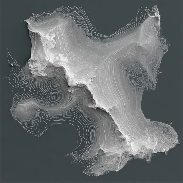 Topology map style, Midjourney V8.2, render 2 of 4