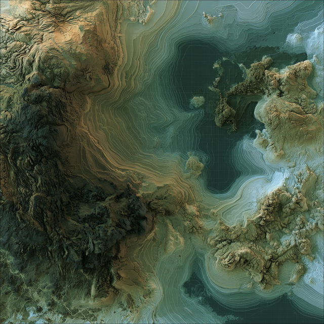 Topology map style, Midjourney V8.2, render 1 of 4