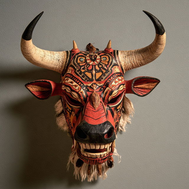 Torito mask style, Midjourney V8.2, render 4 of 4