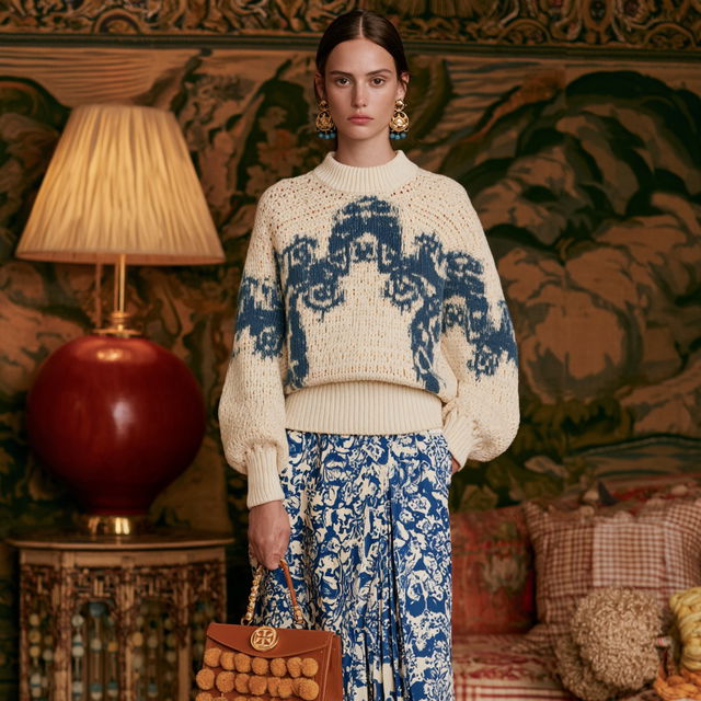 Tory Burch style, Midjourney V8.2, render 2 of 4