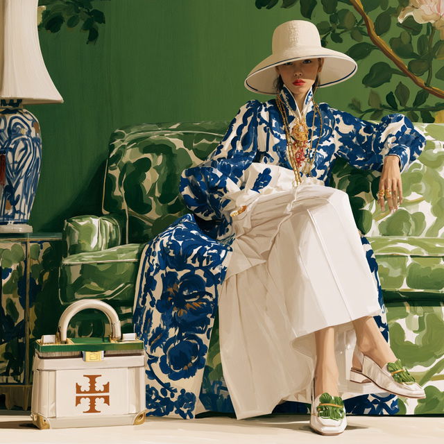 Tory Burch style, Midjourney V8.2, render 4 of 4