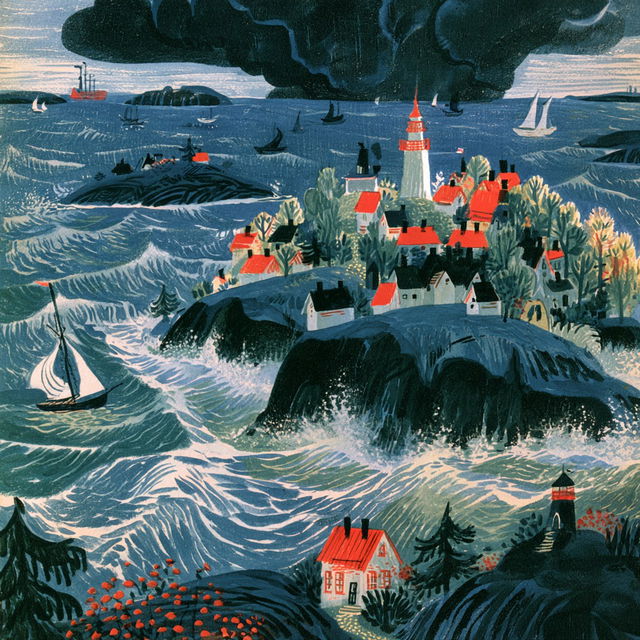 Tove Jansson style, Midjourney V8.2, render 3 of 4