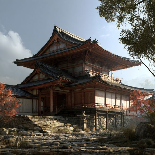 Traditional Japanese architecture style, Midjourney V8.2, render 4 of 4