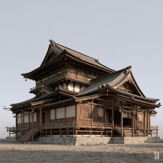 Traditional Japanese architecture style, Midjourney V8.2, render 3 of 4