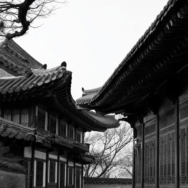Traditional Korean architecture style, Midjourney V8.2, render 1 of 4