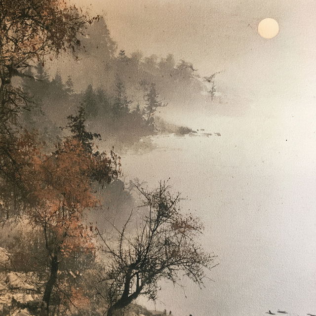 Traditional Scroll Painting style, Midjourney V8.2, render 2 of 4