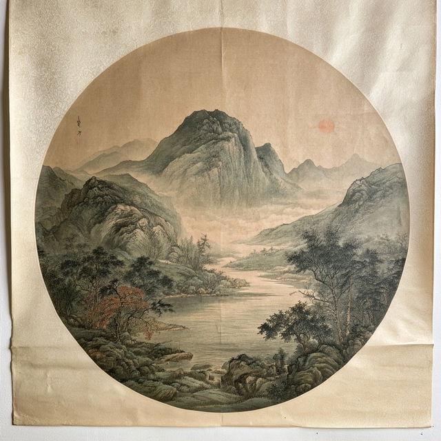 Traditional Scroll Painting style, Midjourney V8.2, render 1 of 4