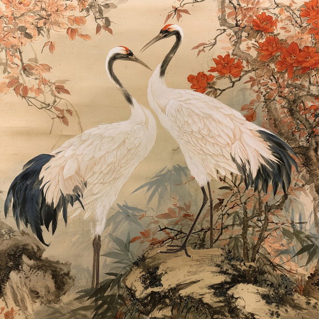 Traditional Scroll Painting style, Midjourney V8.2, render 3 of 4