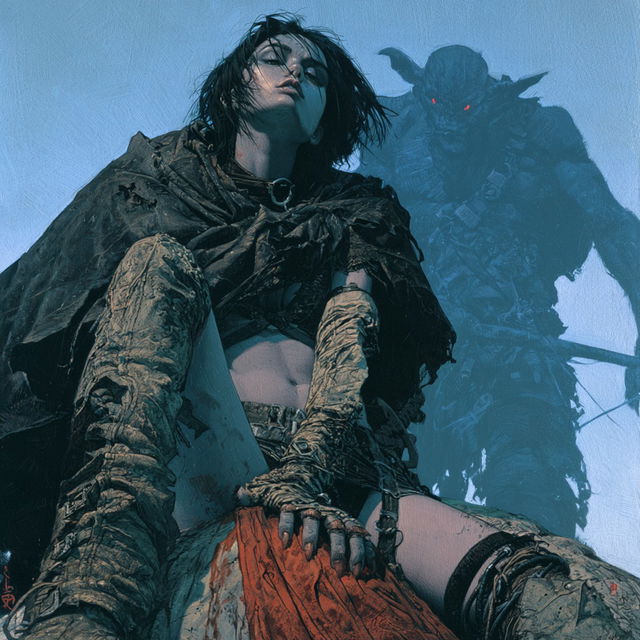 Travis Charest style, Midjourney V8.2, render 2 of 4