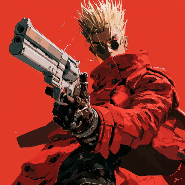Trigun style, Midjourney V8.2, render 2 of 4