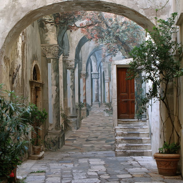Trompe l'oeil style, Midjourney V8.2, render 3 of 4
