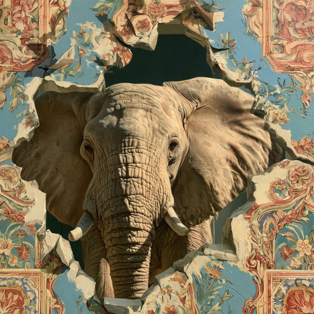 Trompe l'oeil style, Midjourney V8.2, render 4 of 4