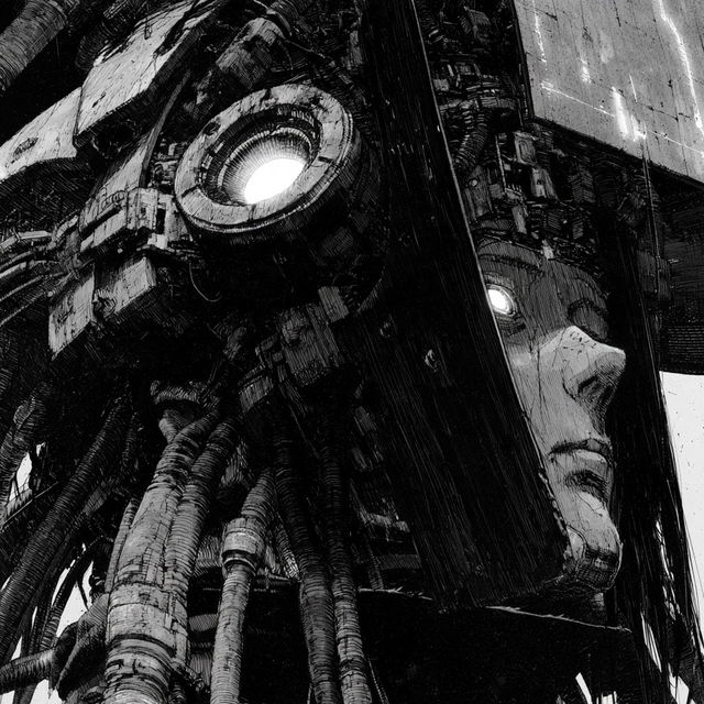 Tsutomu Nihei style, Midjourney V8.2, render 1 of 4