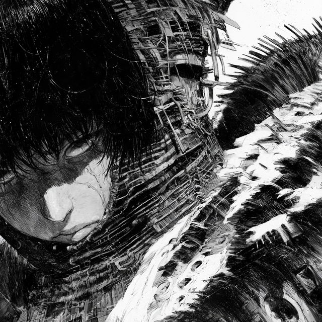 Tsutomu Nihei style, Midjourney V8.2, render 3 of 4