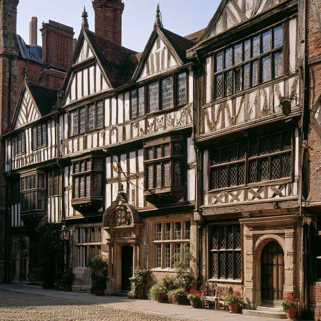Tudor architecture style, Midjourney V8.2, render 3 of 4