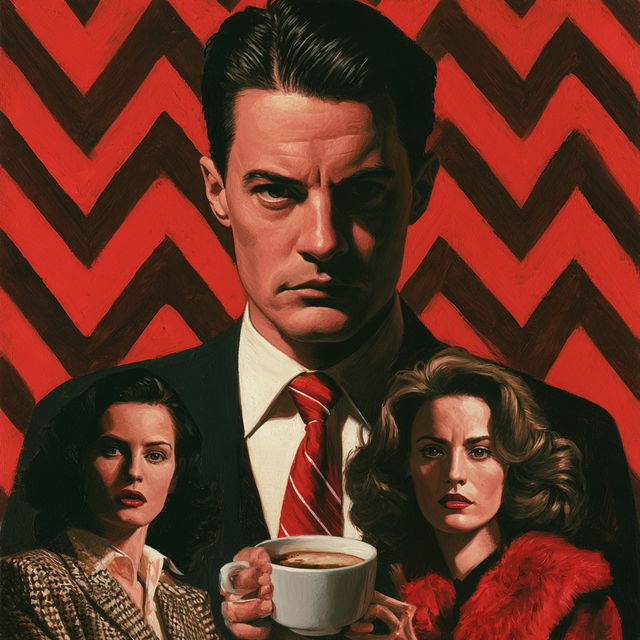 Twin Peaks style, Midjourney V8.2, render 1 of 4