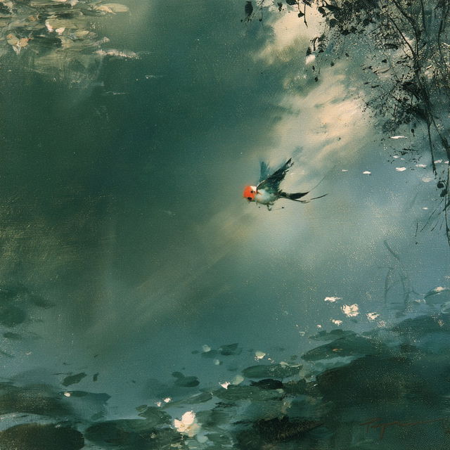 Tyrus Wong style, Midjourney V8.2, render 2 of 4
