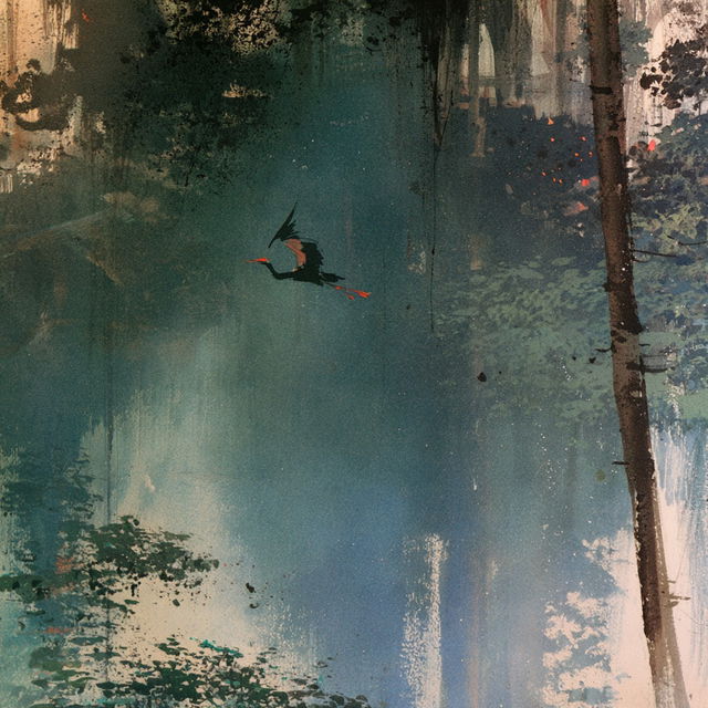 Tyrus Wong style, Midjourney V8.2, render 4 of 4