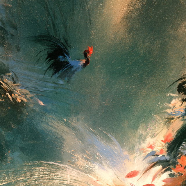 Tyrus Wong style, Midjourney V8.2, render 3 of 4