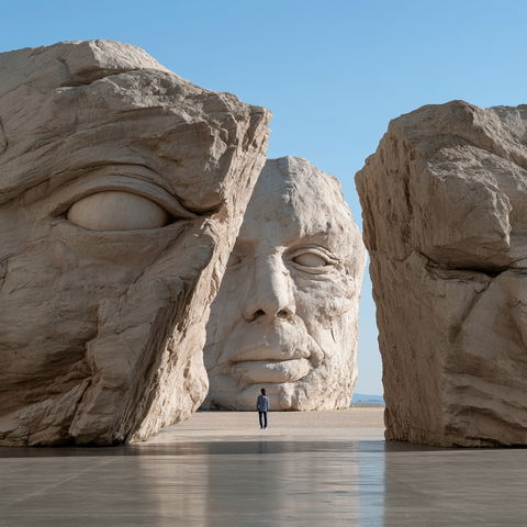 Ugo Rondinone style (Sculptors), Midjourney V8.2