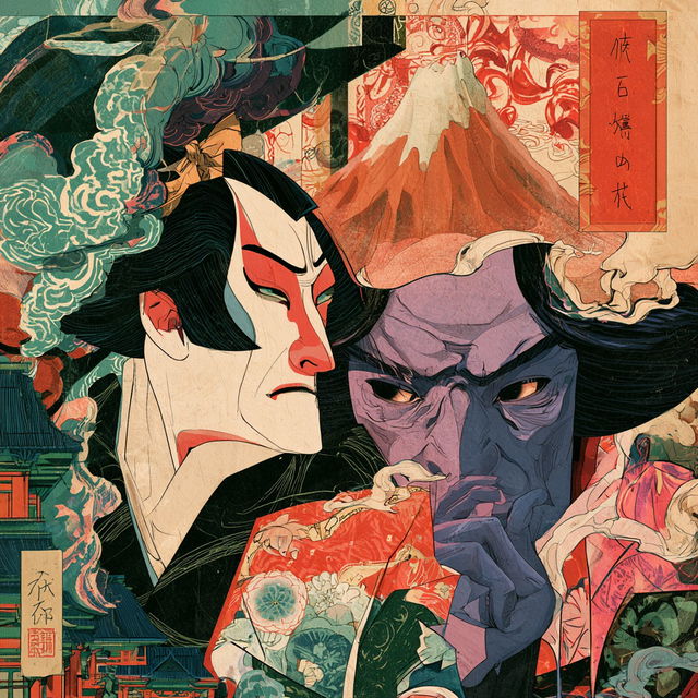 Ukiyo-e style, Midjourney V8.2, render 4 of 4