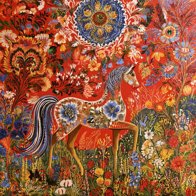 Ukrainian folk art style, Midjourney V8.2, render 2 of 4
