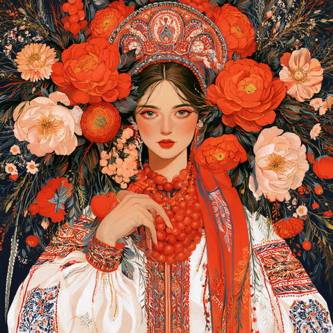 Ukrainian folk art style (Genres), Midjourney V8.2