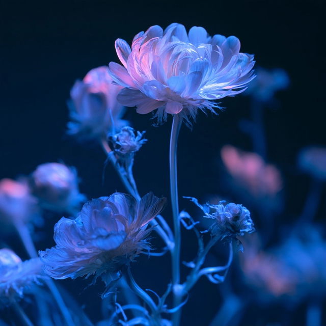 Ultraviolet photography style, Midjourney V8.2, render 1 of 4
