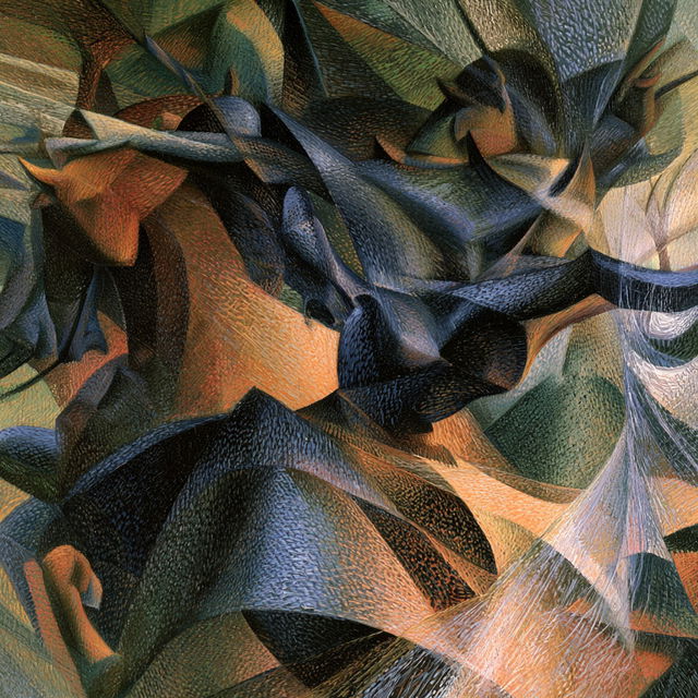 Umberto Boccioni style, Midjourney V8.2, render 3 of 4