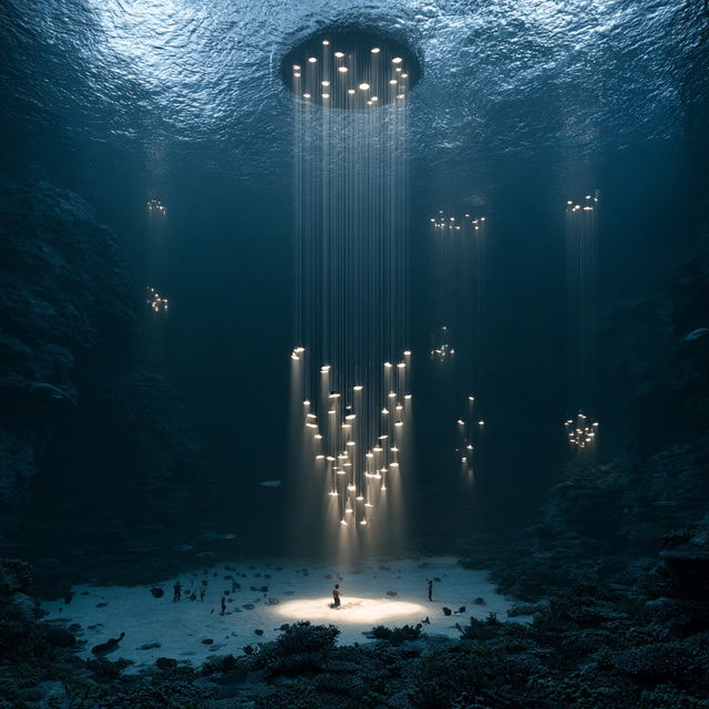 Underwater lighting style, Midjourney V8.2, render 4 of 4