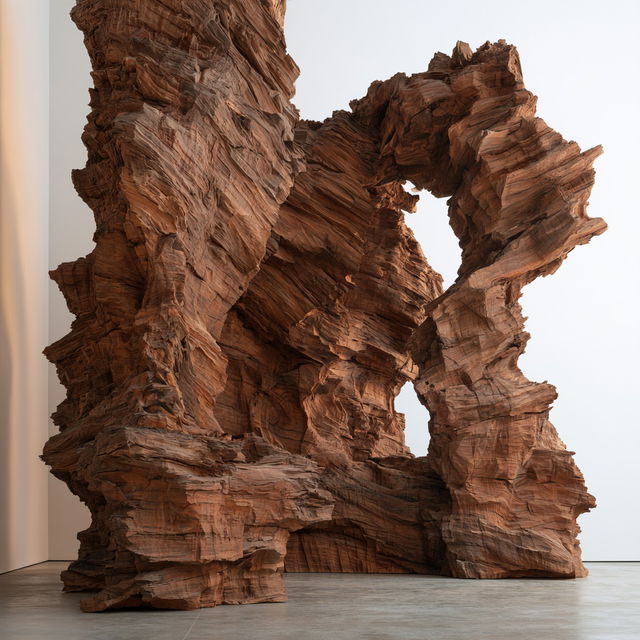 Ursula von Rydingsvard style, Midjourney V8.2, render 1 of 4