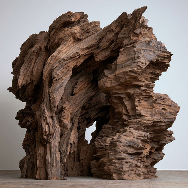 Ursula von Rydingsvard style, Midjourney V8.2, render 4 of 4