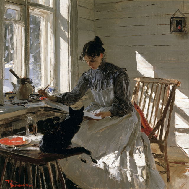 Valentin Serov style, Midjourney V8.2, render 3 of 4