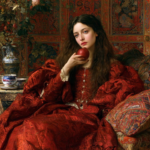 Valentine Cameron Prinsep style, Midjourney V8.2, render 3 of 4