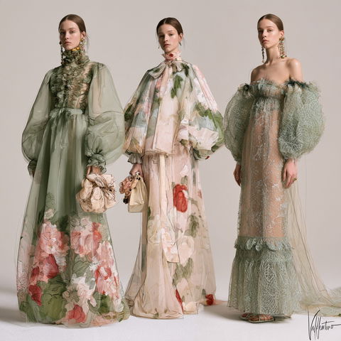 Valentino style (Fashion designers), Midjourney V8.2