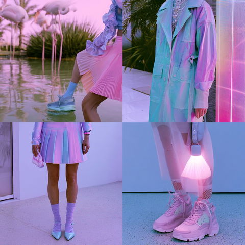 Vaporwave fashion style (Genres), Midjourney V8.2