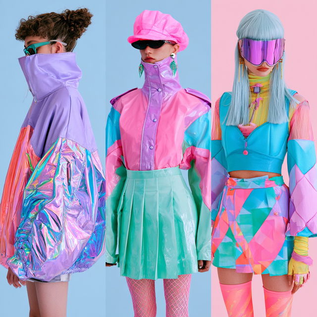 Vaporwave fashion style, Midjourney V8.2, render 4 of 4