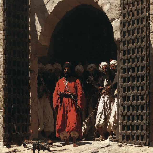 Vasily Vereshchagin style, Midjourney V8.2, render 4 of 4