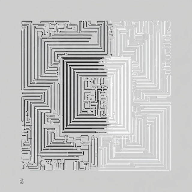 Vector chip line art style, Midjourney V8.2, render 2 of 4
