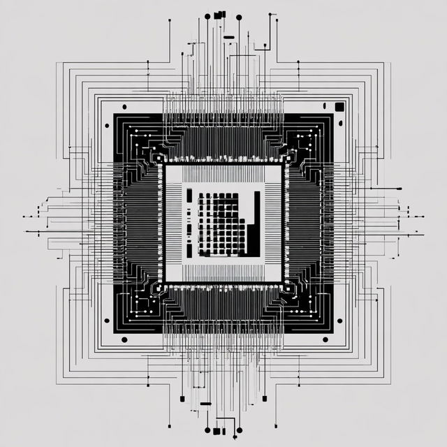 Vector chip line art style, Midjourney V8.2, render 1 of 4