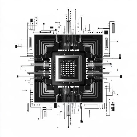 Vector chip line art style (Genres), Midjourney V8.2
