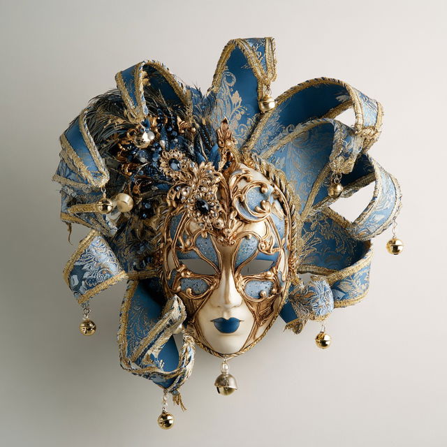 Venetian carnival mask style, Midjourney V8.2, render 2 of 4