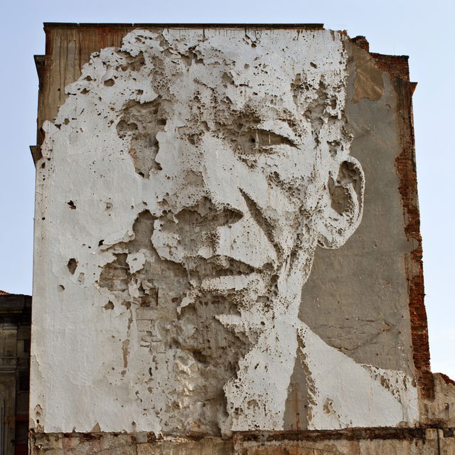 Vhils style, Midjourney V8.2, render 1 of 4