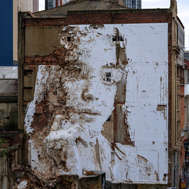 Vhils style, Midjourney V8.2, render 4 of 4