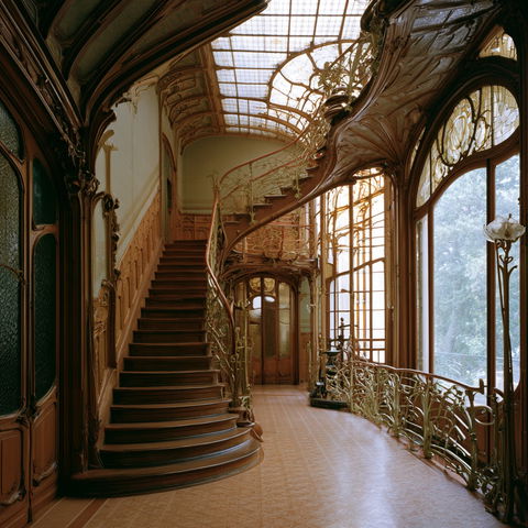 Victor Horta style (Architects), Midjourney V8.2