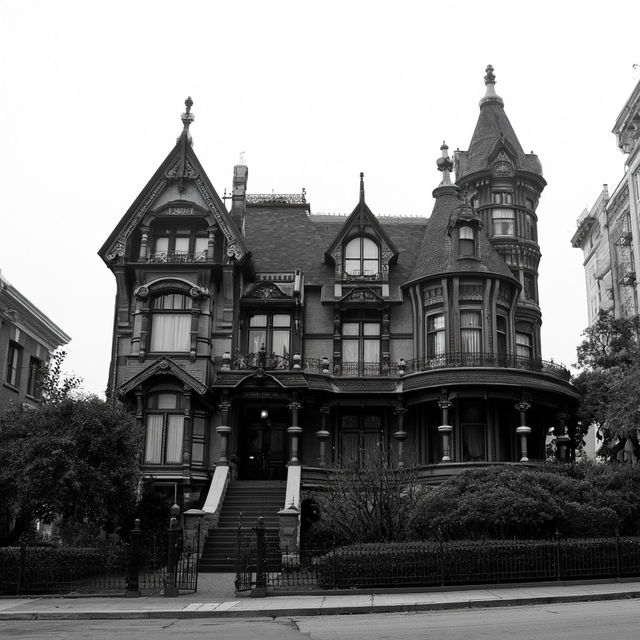 Victorian architecture style, Midjourney V8.2, render 2 of 4