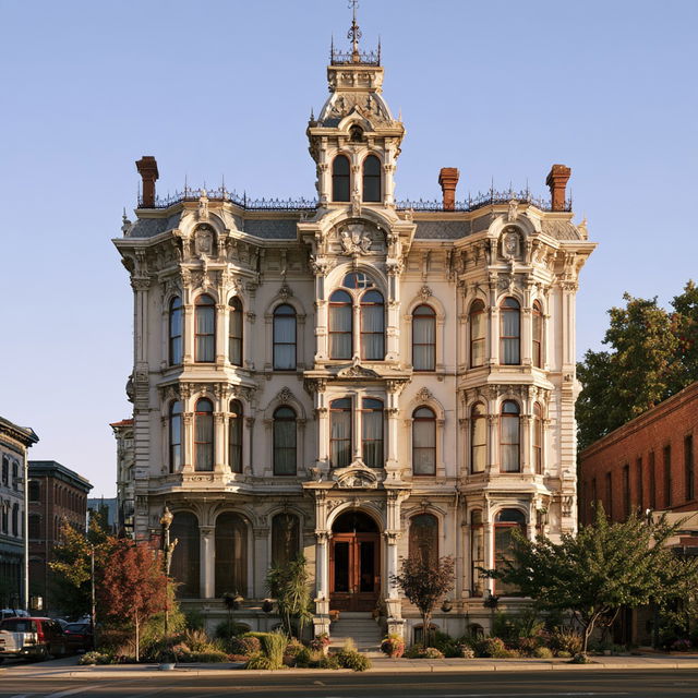 Victorian architecture style, Midjourney V8.2, render 1 of 4