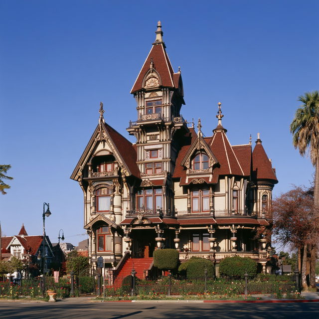 Victorian architecture style, Midjourney V8.2, render 3 of 4