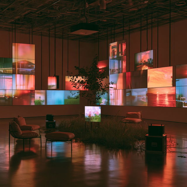 Video installation style, Midjourney V8.2, render 1 of 4